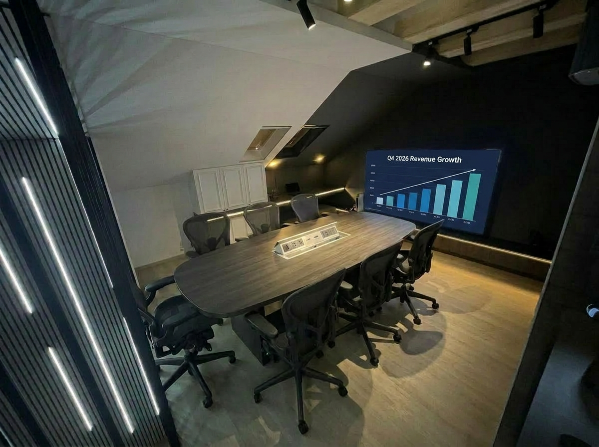 Konferencijska sala — sto za 8 osoba u Apartmanu 2